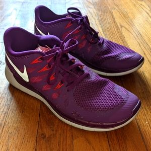 Nike Free 5.0 Magenta Tennis Shoes